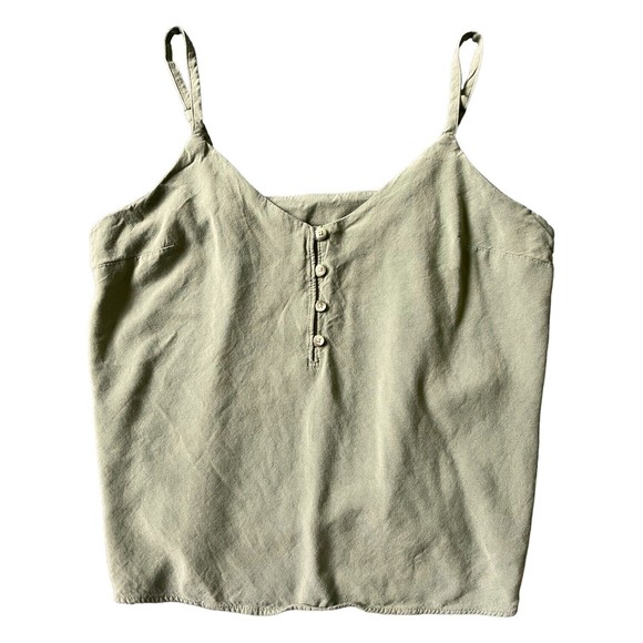 Old Navy Cami Rayon Button Top XS Sage Green Tank Women’s Blouse Extra Small - Picture 9 of 10